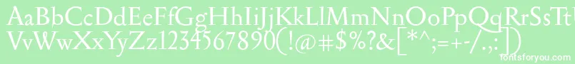 Serapion Font – White Fonts on Green Background