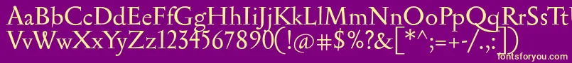 Serapion Font – Yellow Fonts on Purple Background