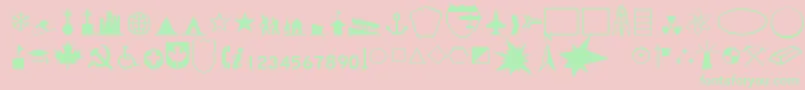 MapmakerThin-Schriftart – Grüne Schriften auf rosa Hintergrund