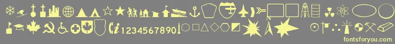 MapmakerThin Font – Yellow Fonts on Gray Background