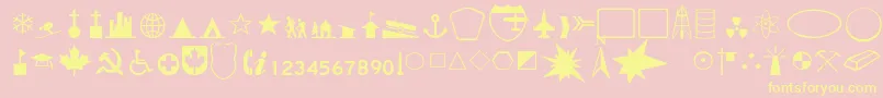 MapmakerThin Font – Yellow Fonts on Pink Background