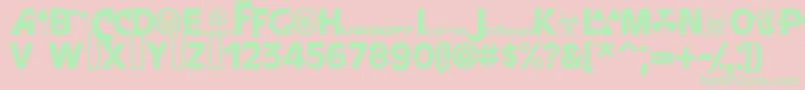 Farceb Font – Green Fonts on Pink Background