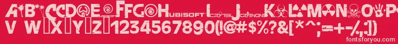 Farceb Font – Pink Fonts on Red Background