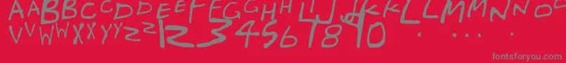 En savoir plus sur la police GregorMillersFriendsFont Police GregorMillersFriendsFont – polices grises sur fond rouge