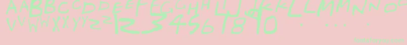 GregorMillersFriendsFont Font – Green Fonts on Pink Background