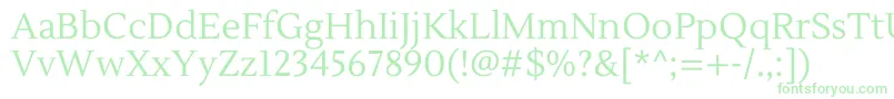 LustriaRegular Font – Green Fonts on White Background