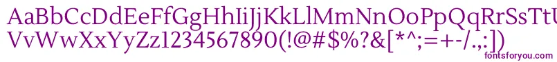 LustriaRegular Font – Purple Fonts on White Background