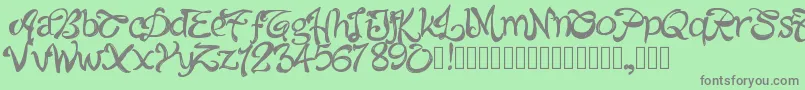 Pwalabama Font – Gray Fonts on Green Background