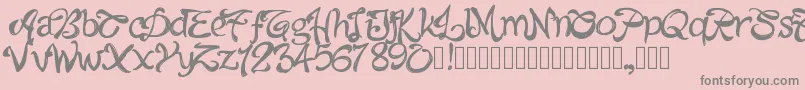 Pwalabama Font – Gray Fonts on Pink Background
