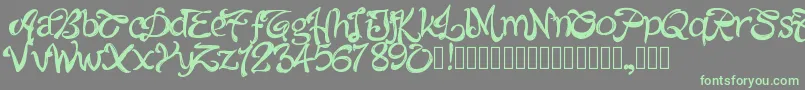 Pwalabama Font – Green Fonts on Gray Background