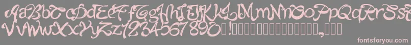 Pwalabama-fontti – vaaleanpunaiset fontit harmaalla taustalla