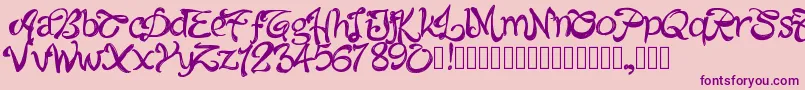 Pwalabama Font – Purple Fonts on Pink Background