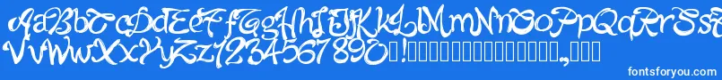 Pwalabama Font – White Fonts on Blue Background