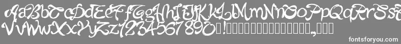 Pwalabama Font – White Fonts on Gray Background