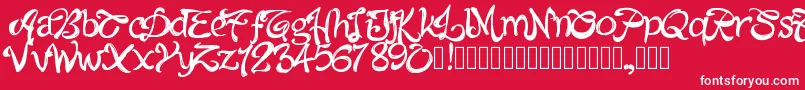 Pwalabama Font – White Fonts on Red Background
