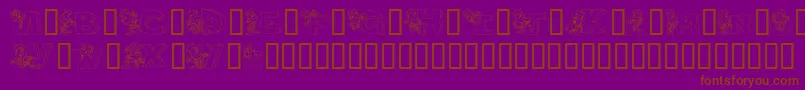 Theperfectman Font – Brown Fonts on Purple Background