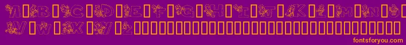 Theperfectman Font – Orange Fonts on Purple Background