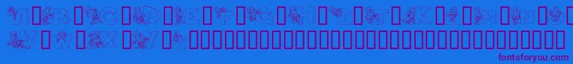 Theperfectman Font – Purple Fonts on Blue Background