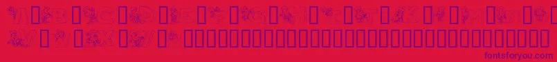 Theperfectman Font – Purple Fonts on Red Background