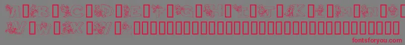 Theperfectman Font – Red Fonts on Gray Background