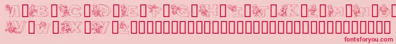 fuente Theperfectman – Fuentes Rojas Sobre Fondo Rosa