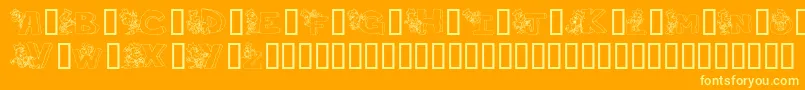 Theperfectman Font – Yellow Fonts on Orange Background