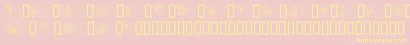 Theperfectman Font – Yellow Fonts on Pink Background