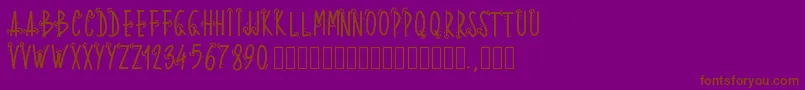 Pwwhoops Font – Brown Fonts on Purple Background