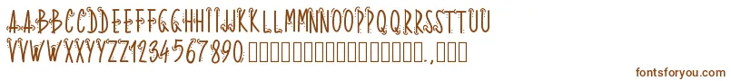 Pwwhoops Font – Brown Fonts on White Background