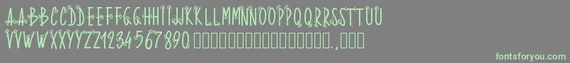 Pwwhoops Font – Green Fonts on Gray Background