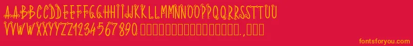 Pwwhoops Font – Orange Fonts on Red Background