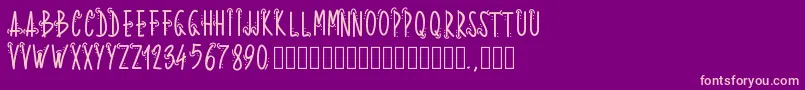 Шрифт Pwwhoops – розовые шрифты на фиолетовом фоне