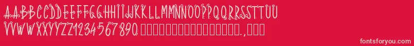 Pwwhoops Font – Pink Fonts on Red Background