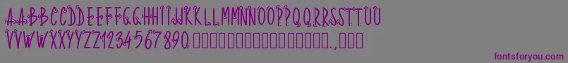 Pwwhoops Font – Purple Fonts on Gray Background