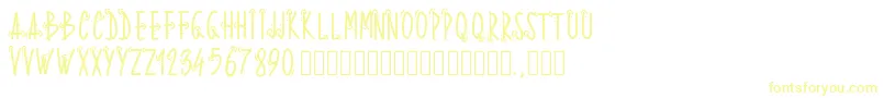 Шрифт Pwwhoops – жёлтые шрифты