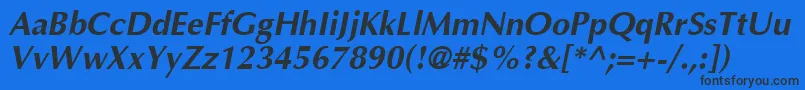 AgoptcJ Font – Black Fonts on Blue Background