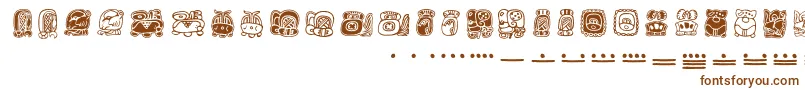Шрифт Mayamonthglyphs – коричневые шрифты