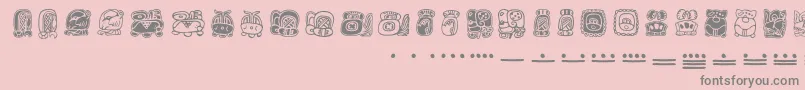 En savoir plus sur la police Mayamonthglyphs Police Mayamonthglyphs – polices grises sur fond rose