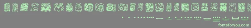 Más sobre la fuente Mayamonthglyphs fuente Mayamonthglyphs – Fuentes Verdes Sobre Fondo Gris