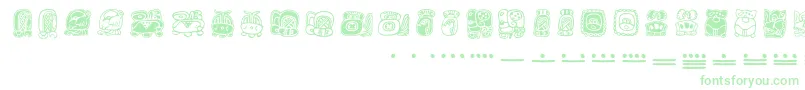 Mayamonthglyphs-Schriftart – Grüne Schriften