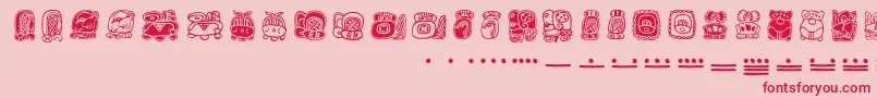 Police Mayamonthglyphs – polices rouges sur fond rose