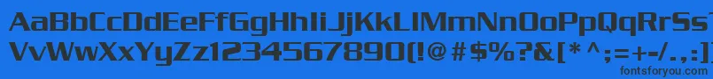 SerpentineLtMedium Font – Black Fonts on Blue Background