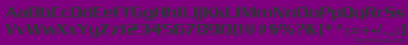 Fonte SerpentineLtMedium – fontes pretas em um fundo violeta