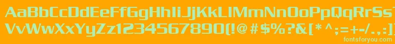 SerpentineLtMedium Font – Green Fonts on Orange Background