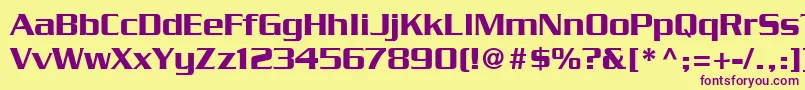 SerpentineLtMedium Font – Purple Fonts on Yellow Background