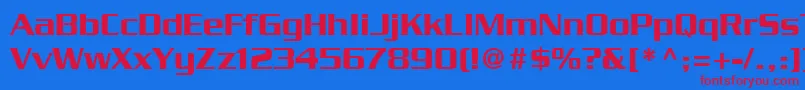 SerpentineLtMedium Font – Red Fonts on Blue Background