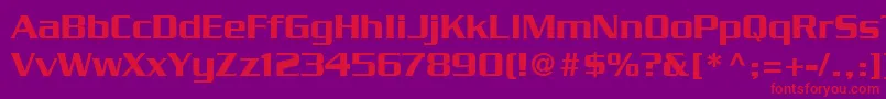 SerpentineLtMedium Font – Red Fonts on Purple Background