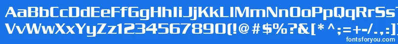 フォントSerpentineLtMedium – 青い背景に白い文字