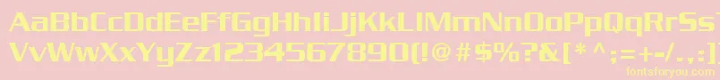 SerpentineLtMedium Font – Yellow Fonts on Pink Background