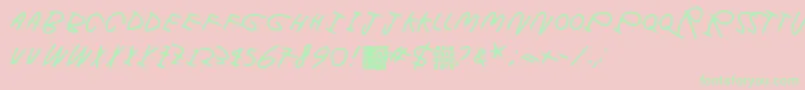 DarkWasTheNight Font – Green Fonts on Pink Background